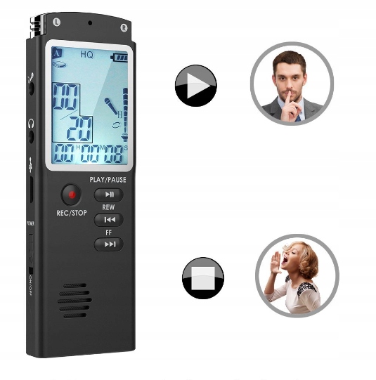 REJESTRATOR GŁOSU USB PROFESJONALNY 15 GODZIN NA NAGRYWANIE GŁOSU 16 GB DO ŁADOWANIA Marka Inna