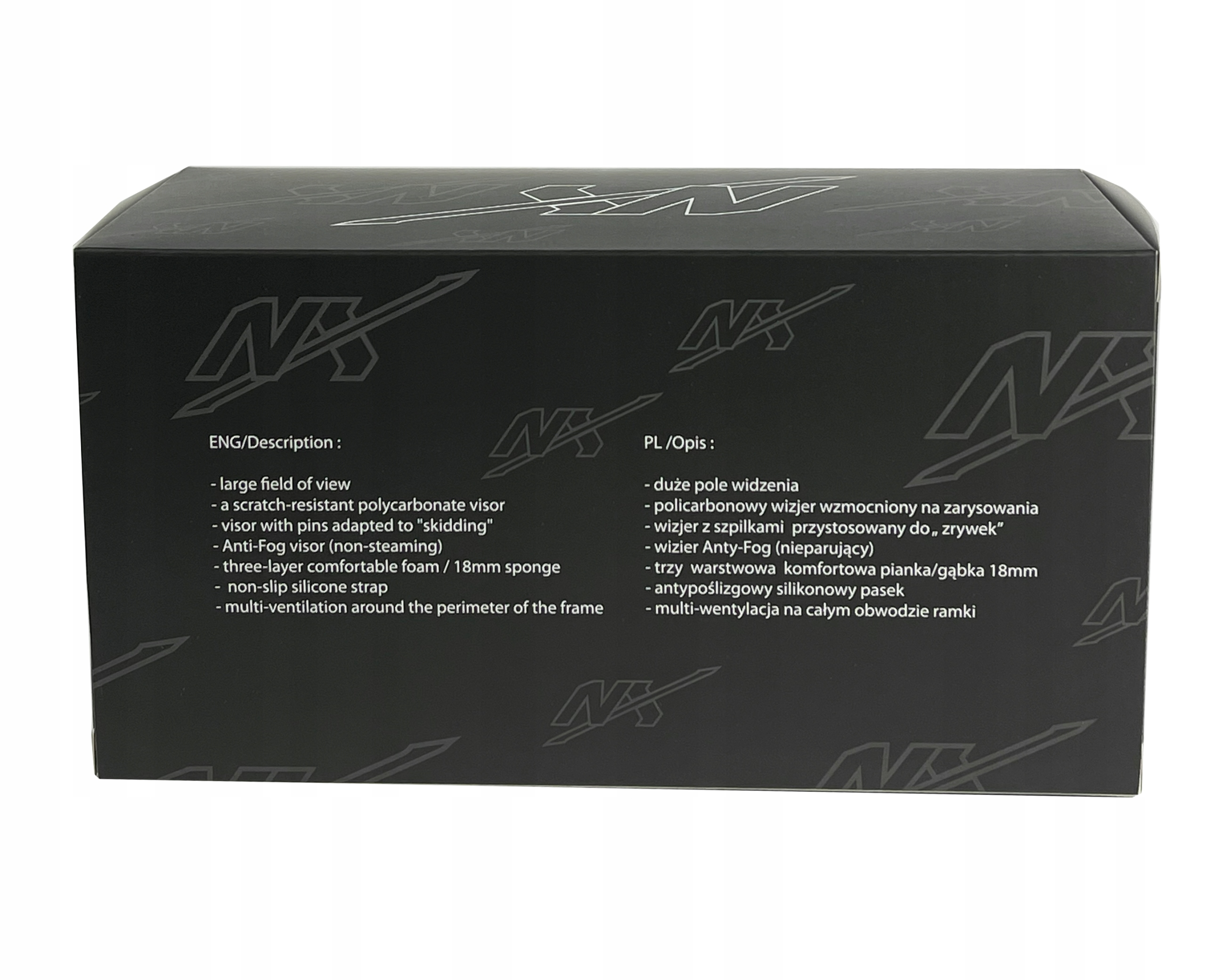GOGLE MOTOCYKLOWE NX CROSS ENDURO ATV OFF ROAD ANTI-FOG HOMOLOGACJA Stan opakowania oryginalne