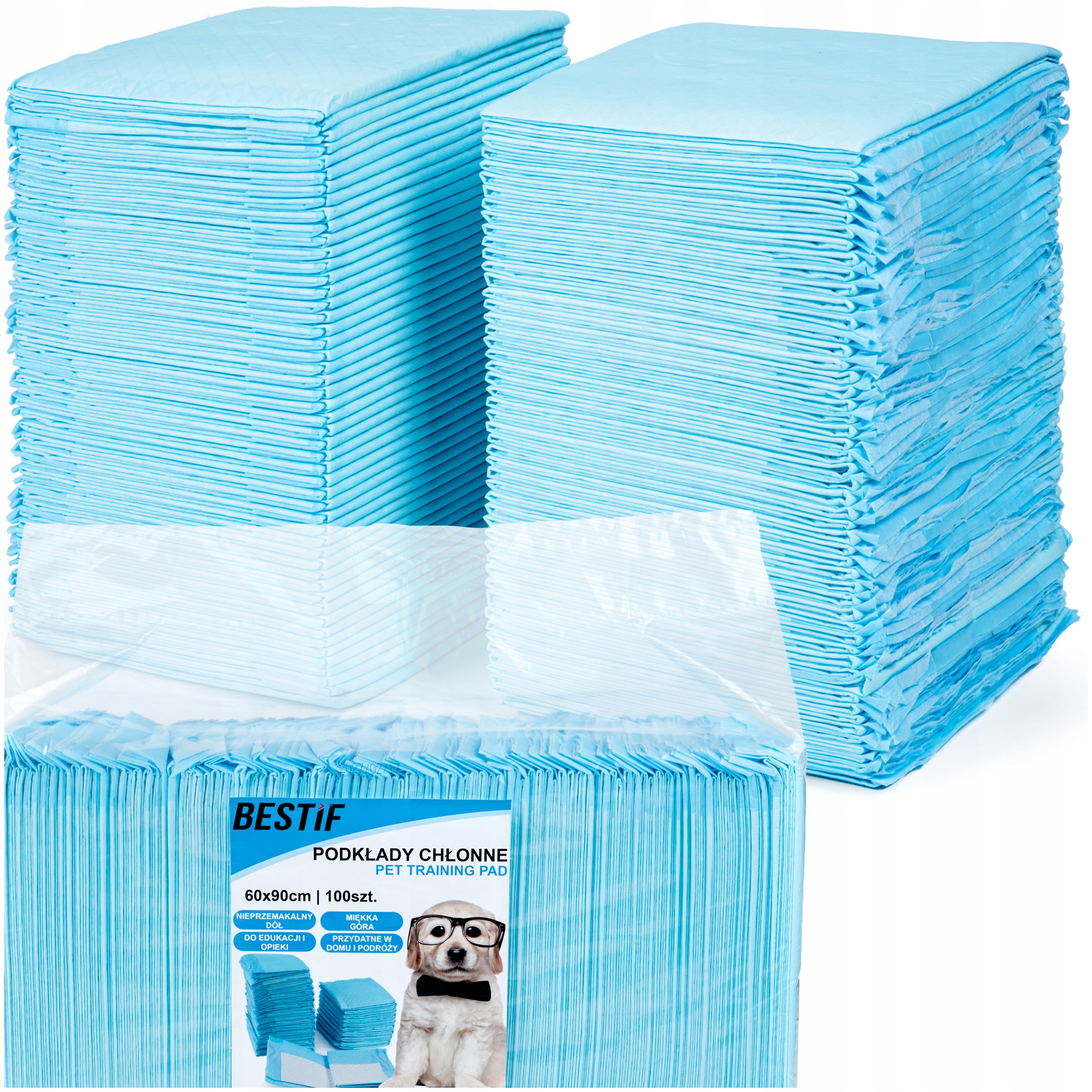 2 x Na Jedno Použití podložky pro psa 60x90 cm 100 Kusů sáčky Bonus