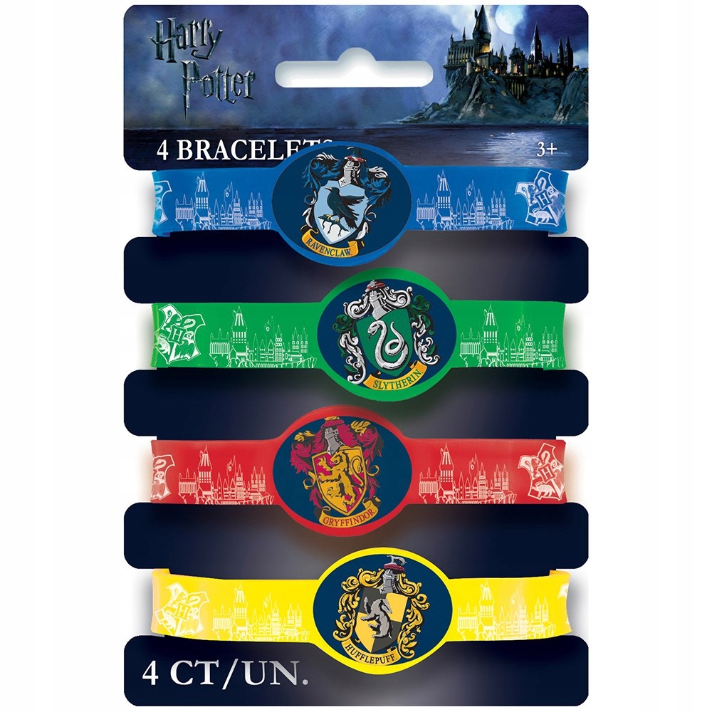 

Bransoletki Opaski Silikonowe Harry Potter 4szt.