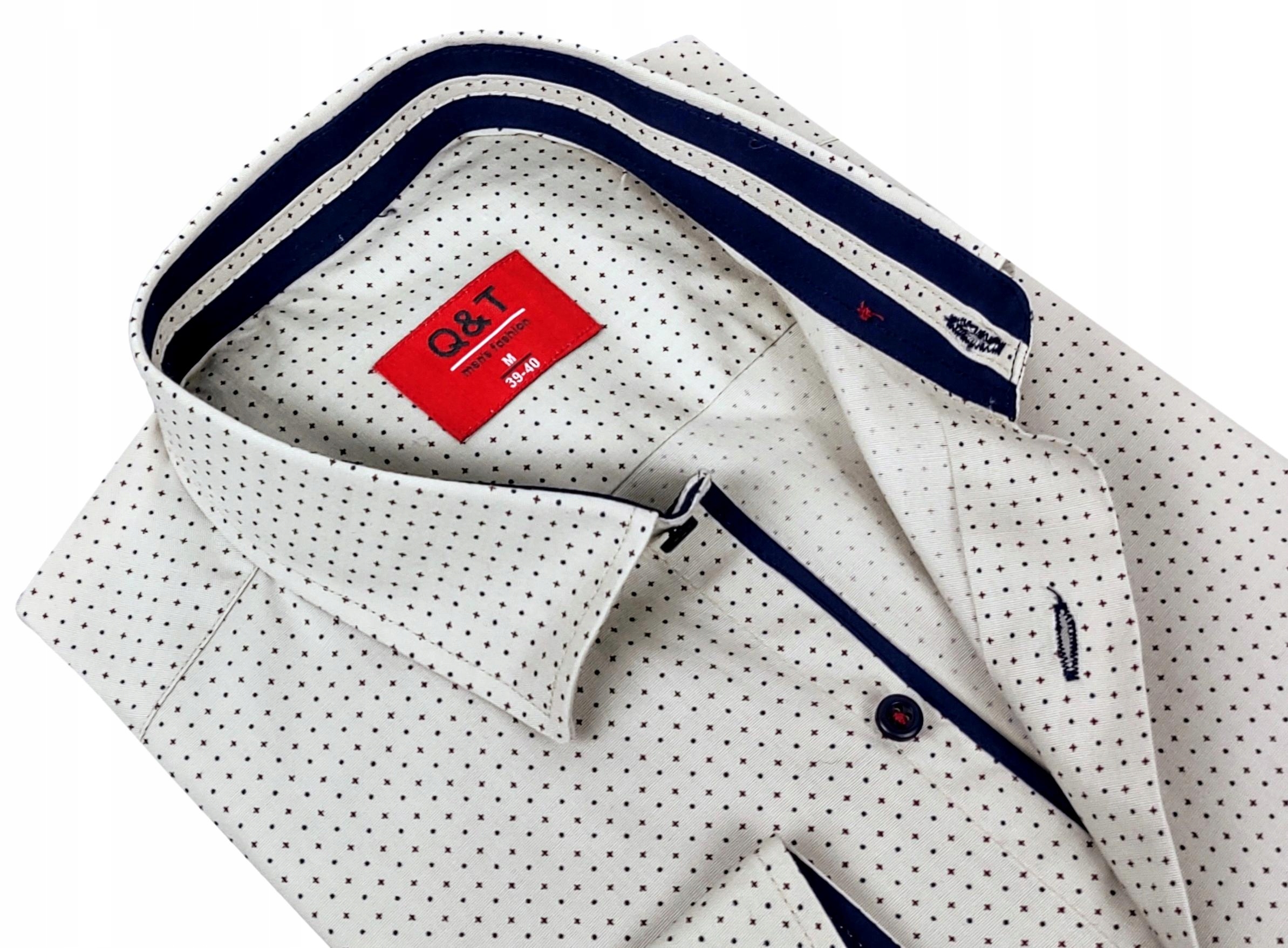 

Koszula Męska We Wzorki Slim Fit EN181 r. L