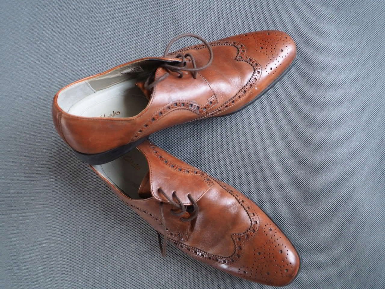 Półbuty męskie brogsy CLARKS ITALY R-44 Marka Clarks