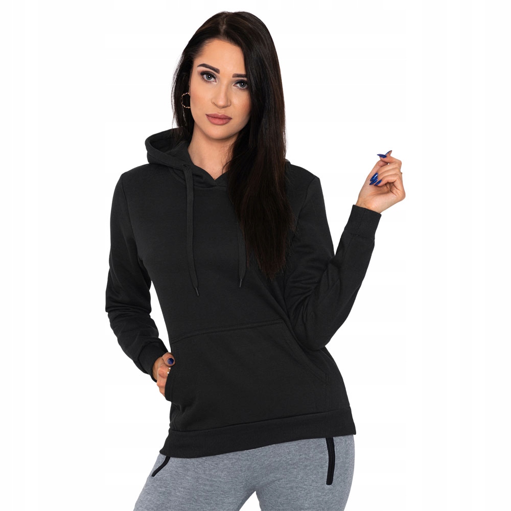 

Bluza damska z kapturem 002TLR czarna XL