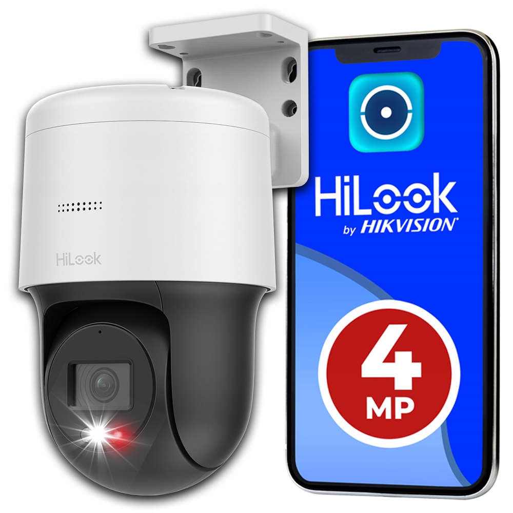KAMERA Obrotowa IP PoE 4MPx PTZ-N4MP Kamera IP Hilook Dualight(IR+LED)