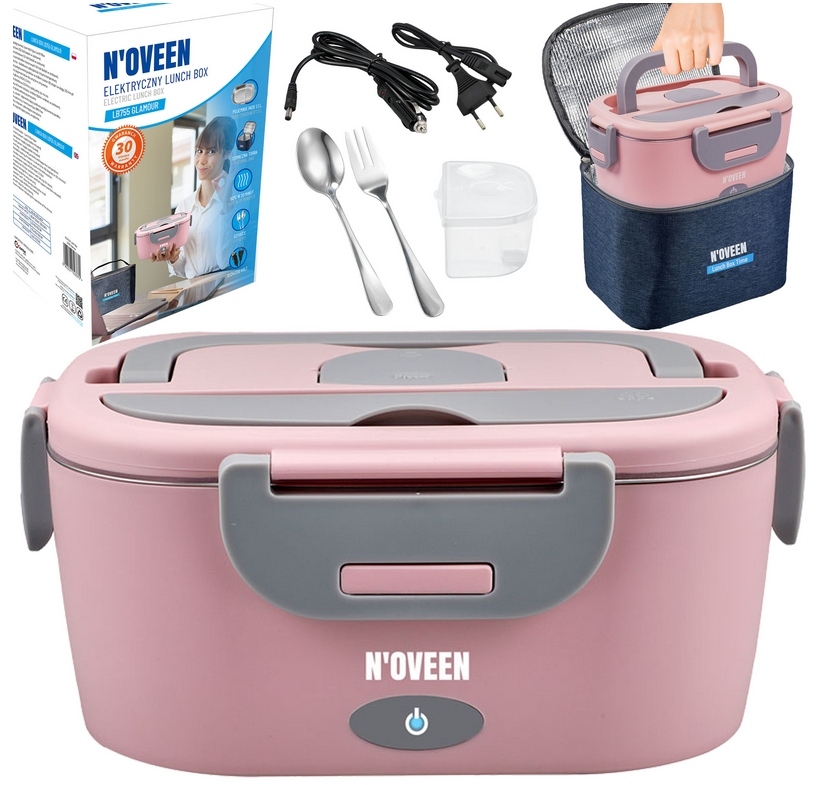 Elektryczny Lunch Box Pojemnik Podgrzewacz Obiadu Do Biura Auta Tira 12/24V