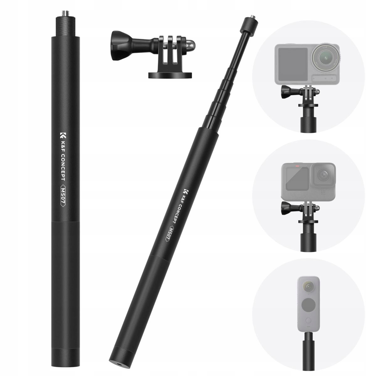 Statyw Monopod Kijek Selfie Stick 153cm do GoPro Sjcam Xiaomi Dji Insta360