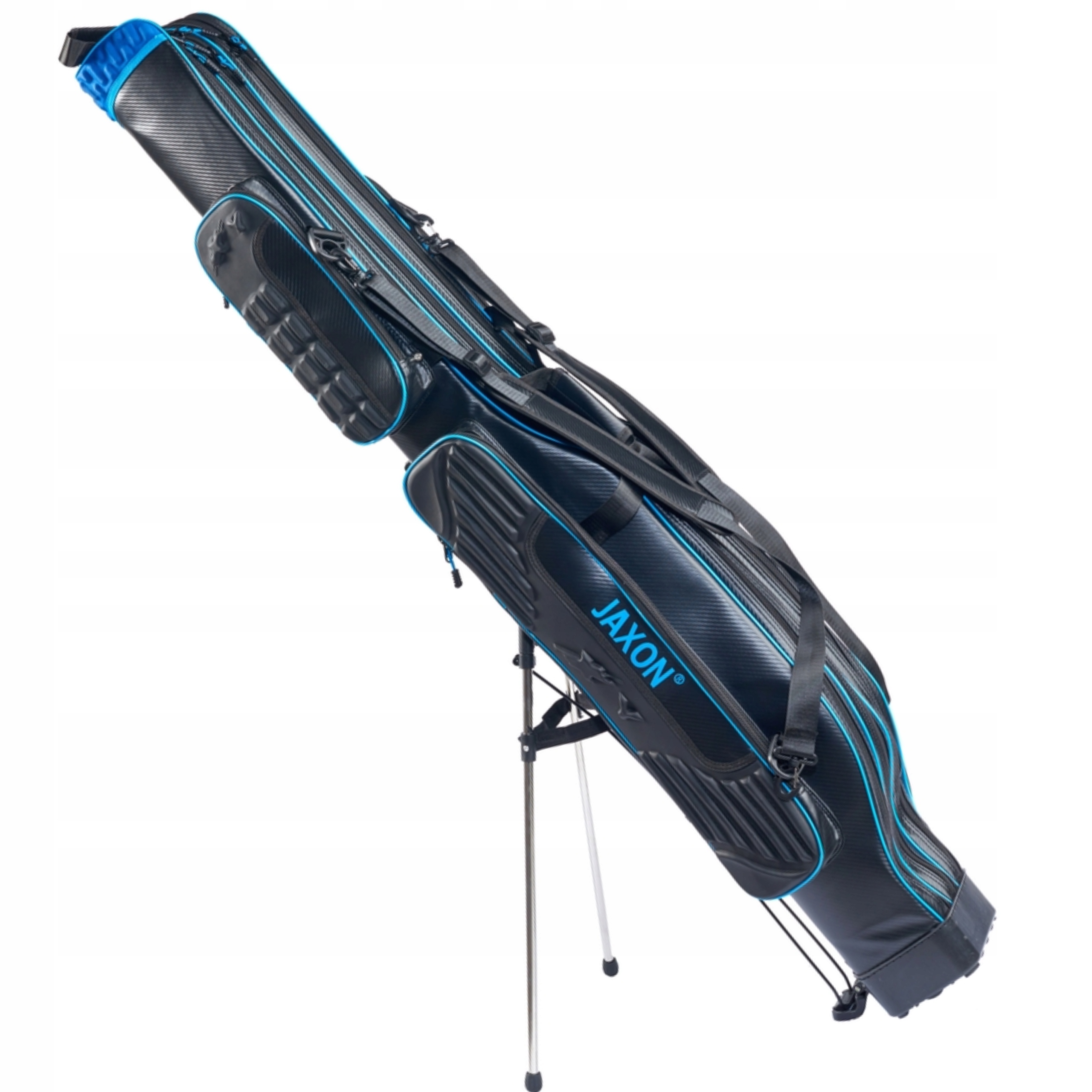 Sztywny Pokrowiec na wędki ze stelażem Jaxon 3 komorowy 150cm