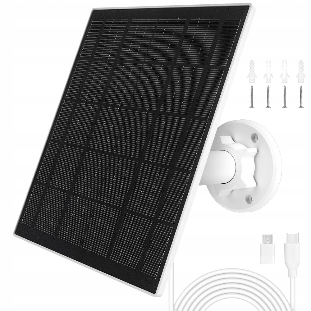 Panel słoneczny 5 W do kamery Eufy Usb-c micro Usb obrotowy 360°