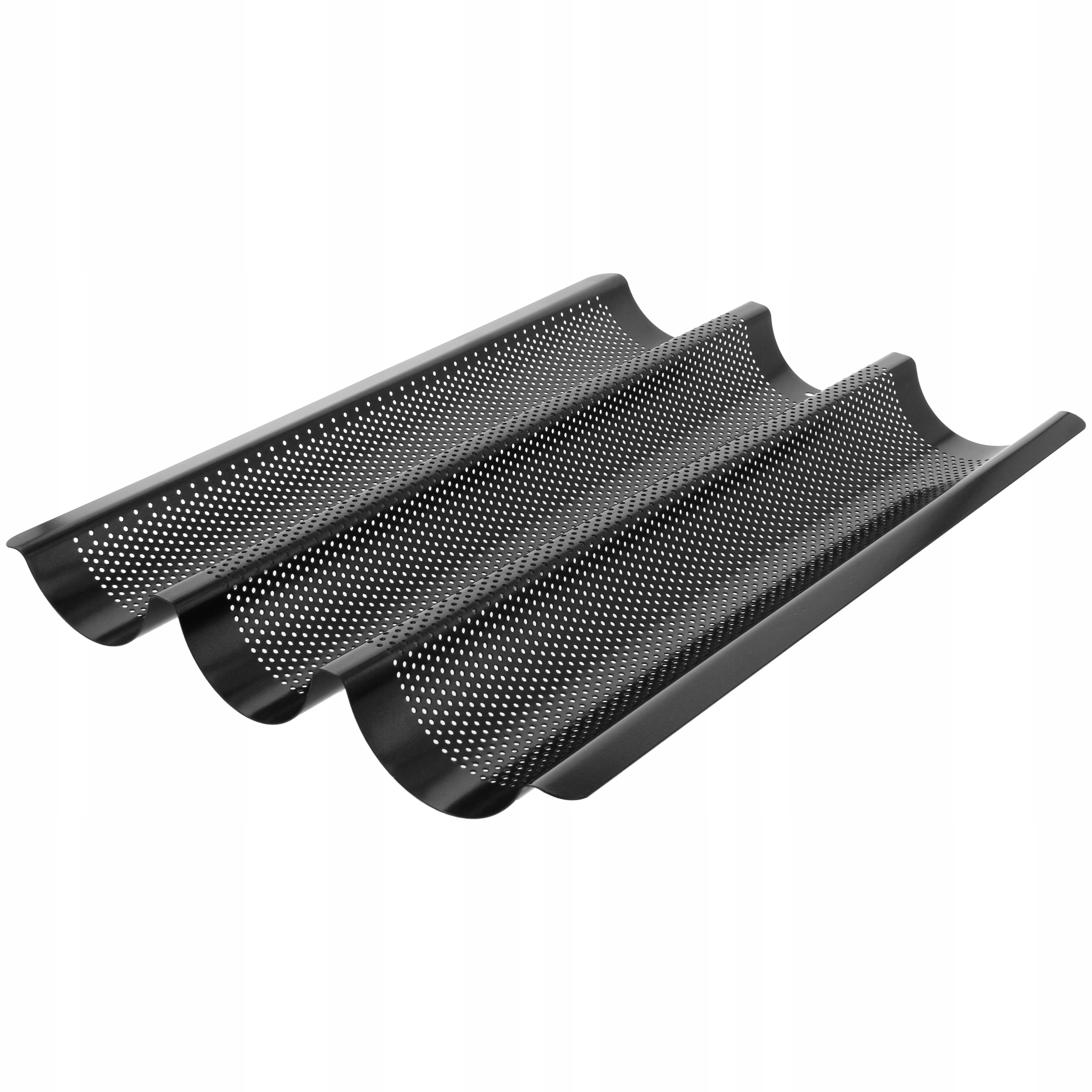 FORMA BLACHA DO PIECZENIA BAGIETEK ZAPIEKANEK METALOWA 3 SZT