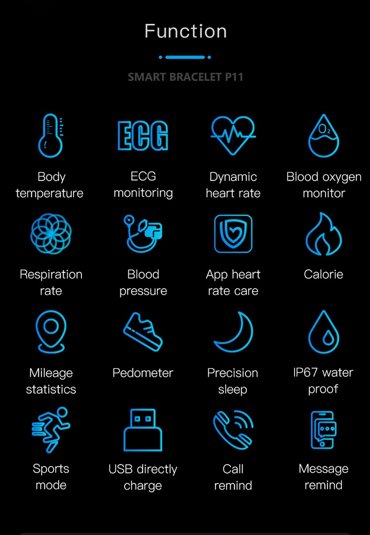 Inteligentny pulsoksymetr P11 Kompatybilność systemowa iOS