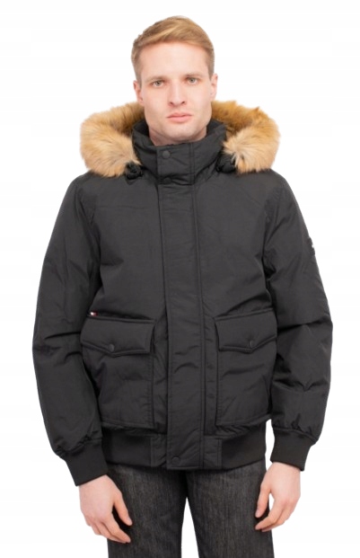 Tommy Hilfiger Černá Pánská Bunda Bomber S Odnímatelnou Kapucí M Jxi