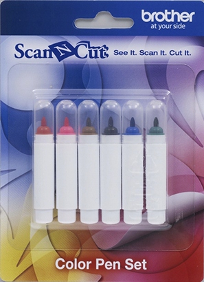 Zestaw 6 kolorowych pisaków do plotera Brother ScanNCut CAPEN1