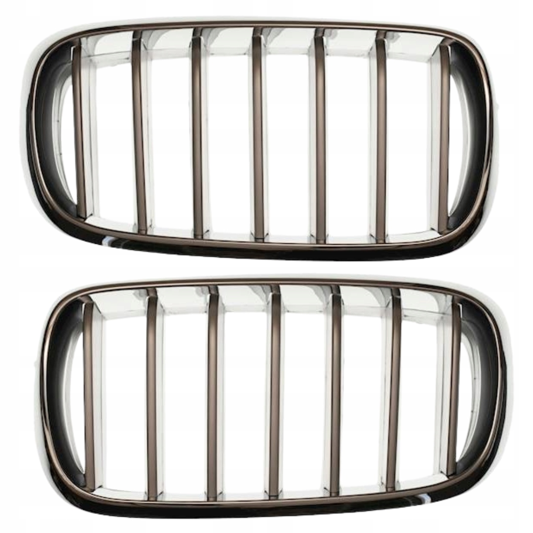 Bmw X5 F15 2013-2018 Atrapa Mřížka Ledvinová Levá Pravá Stříbrná Nový Komplet