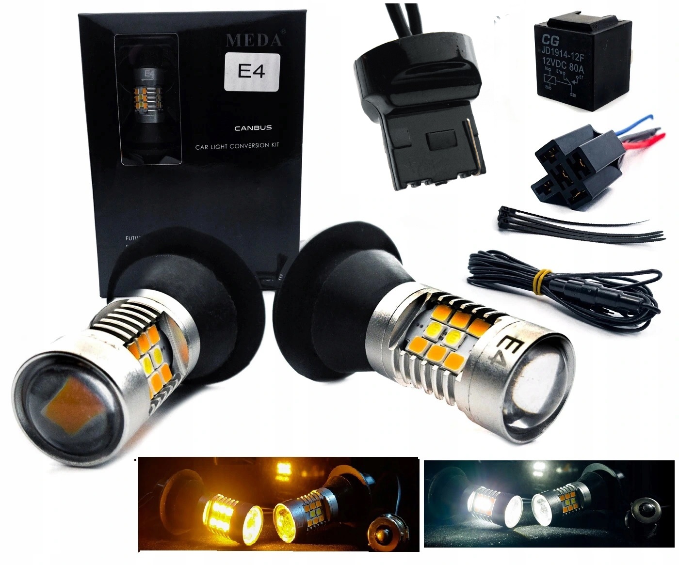 2w1 - Поворотники + денні ходові вогні LED 2в1 DRL W21W 7440 США