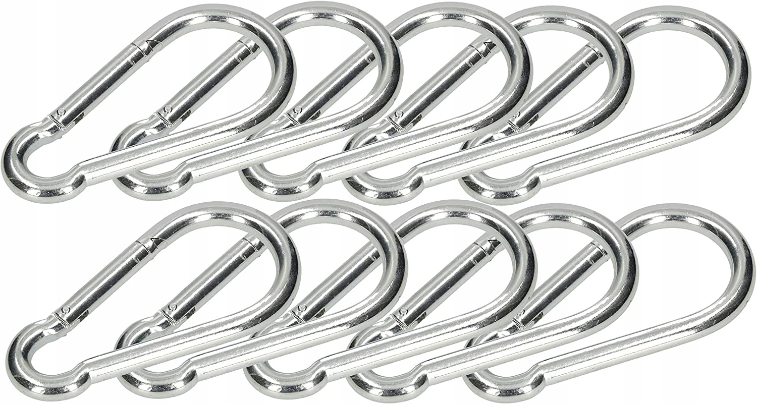 KARABIŃCZYK STRAŻACKI 10 SZT KARABINEK HAK LIN 160