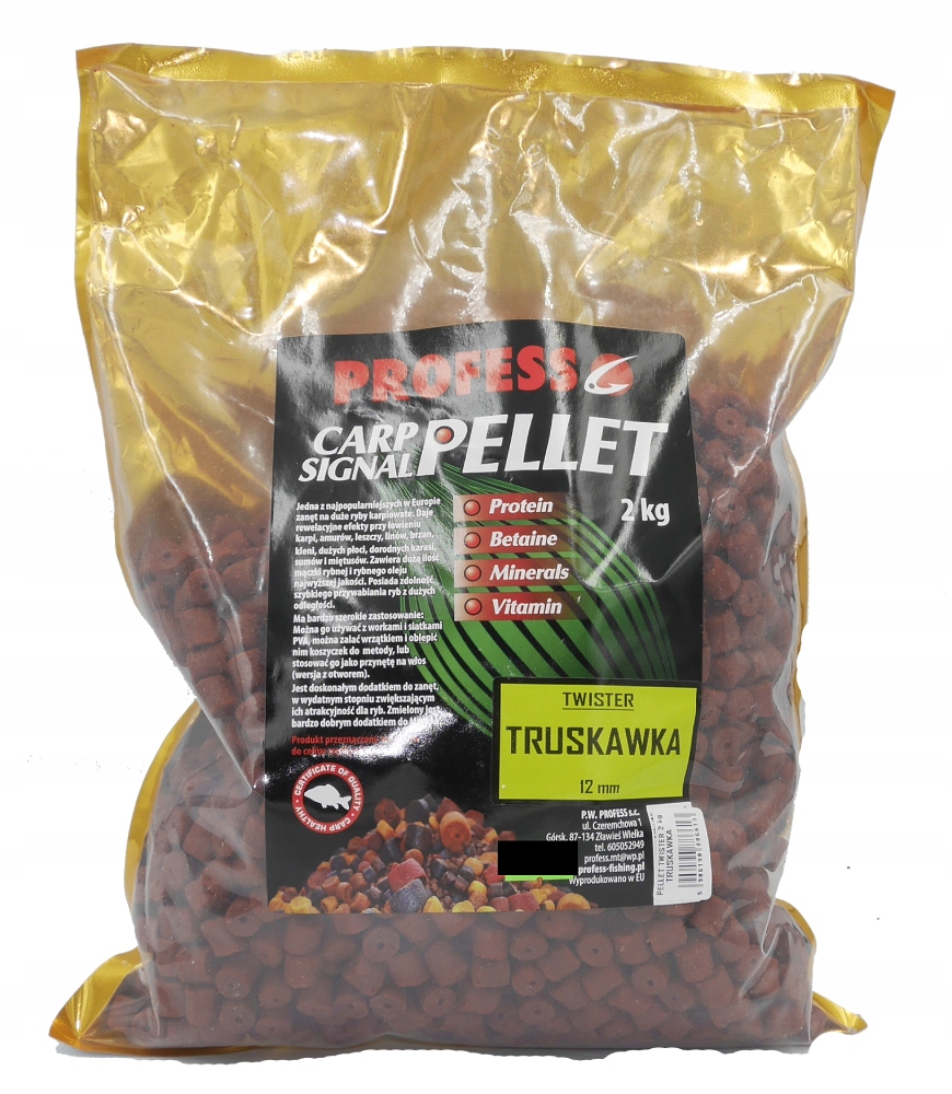 Profess Pellet Twister Truskawka 12 mm 2000 g