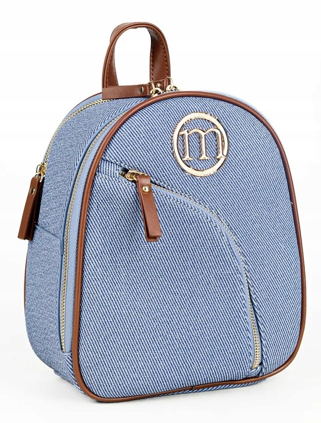 Monnari Plecak Damski Miejski Jeansowy Niebieski Letni Premium