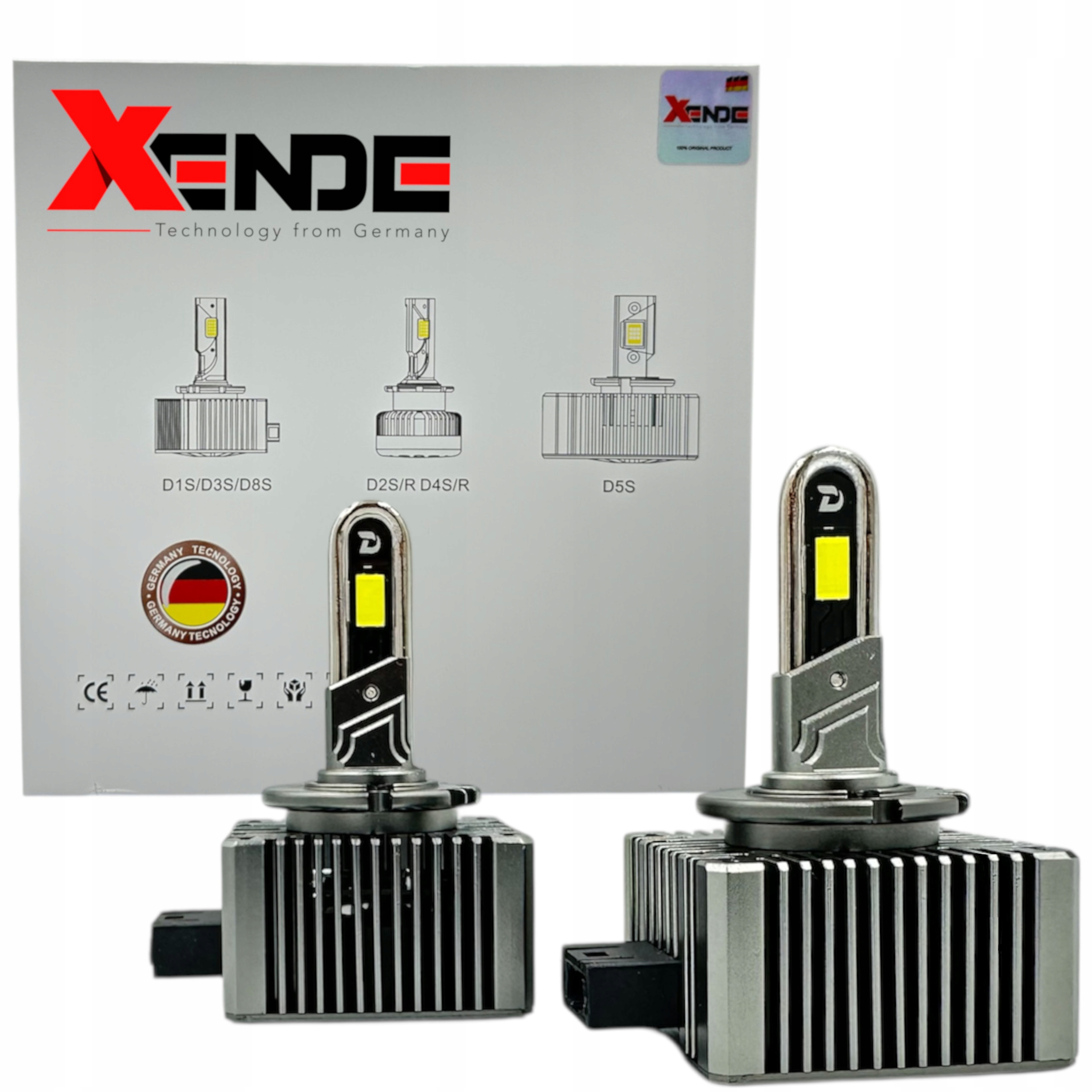 2x Żarniki Led xenon D1S 6000K Xende Lösungen 7GEN Palniki Led canbus