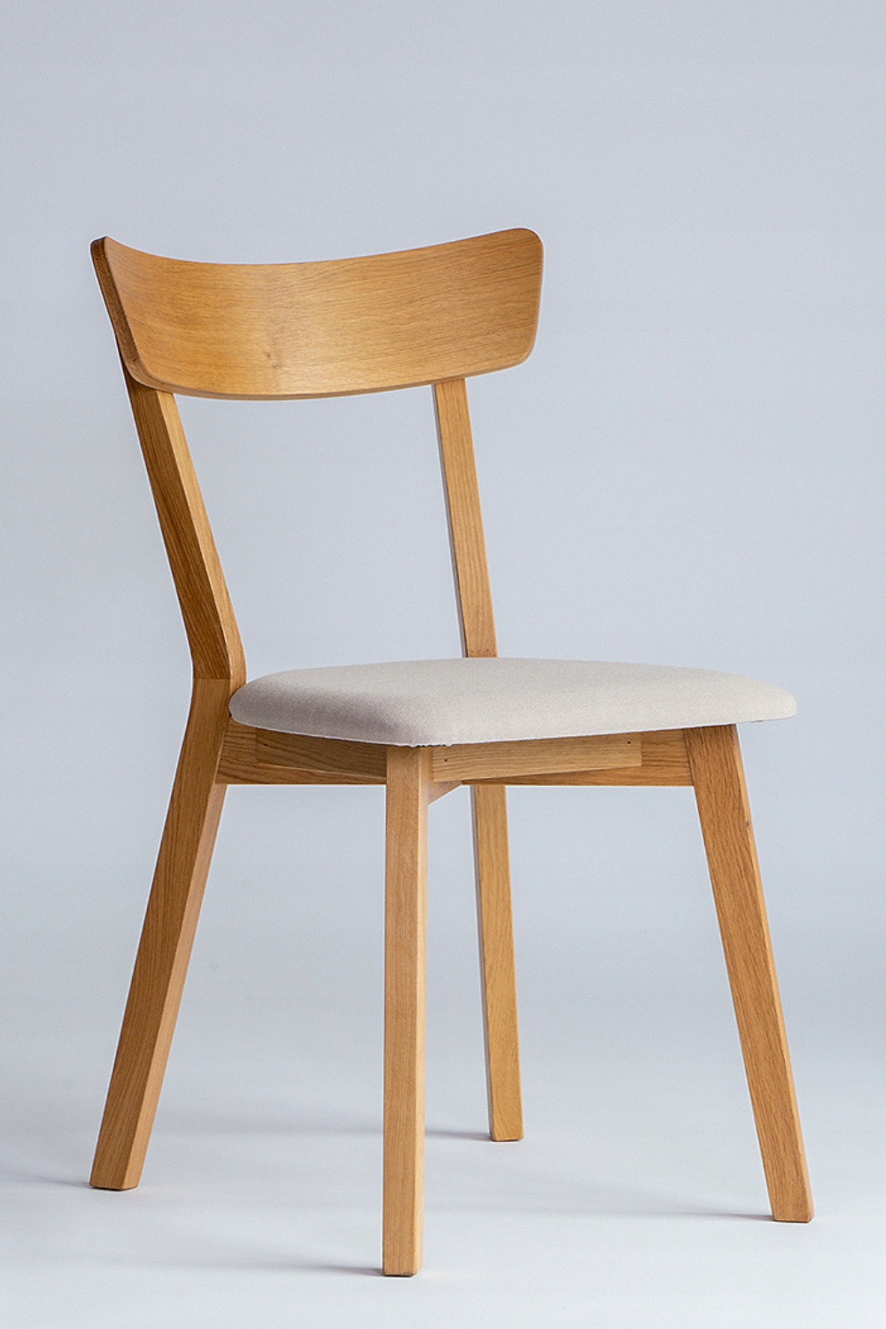 Krzesło dębowe do jadalni salonu nowoczesne gięte