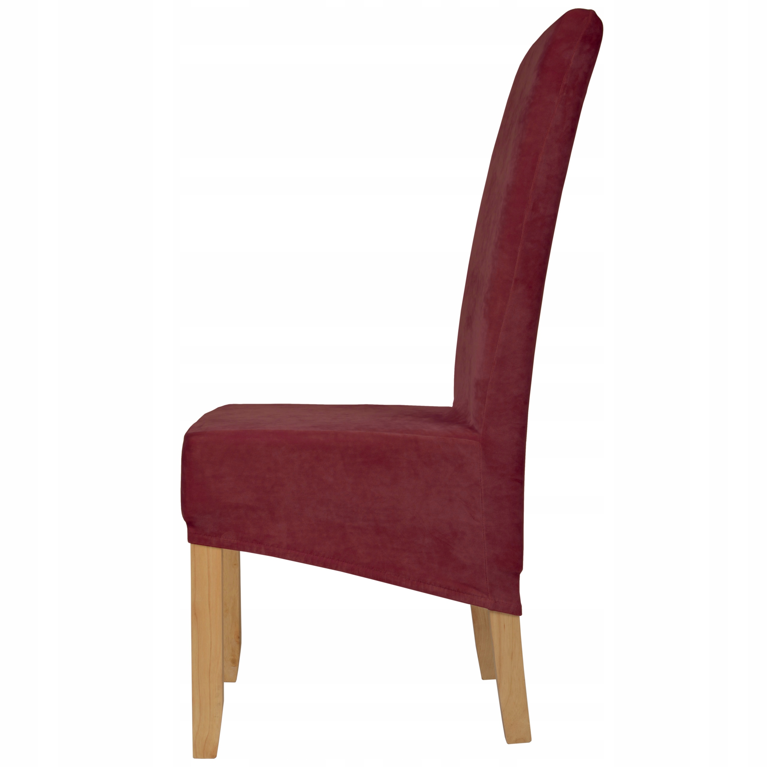 

Pokrowiec Na Krzesło Skośne Welur Bordowy