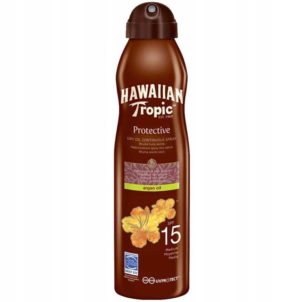 Suchý olej na opalování Hawaiian Tropic Protective Dry Argan Oil SPF15