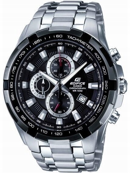 Pánské Hodinky Casio EF-539D-1A Stříbrné 100M Box Dárek Ke Dni Chlapců