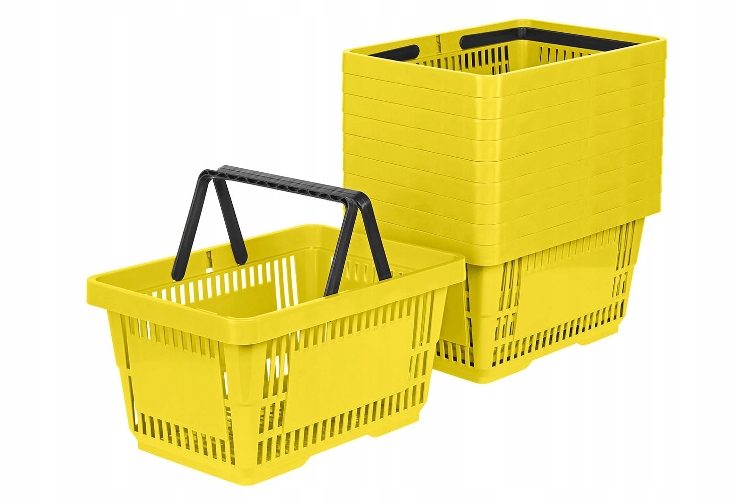 10 x Nákupní košík 22 litrů /žlutý/ sada