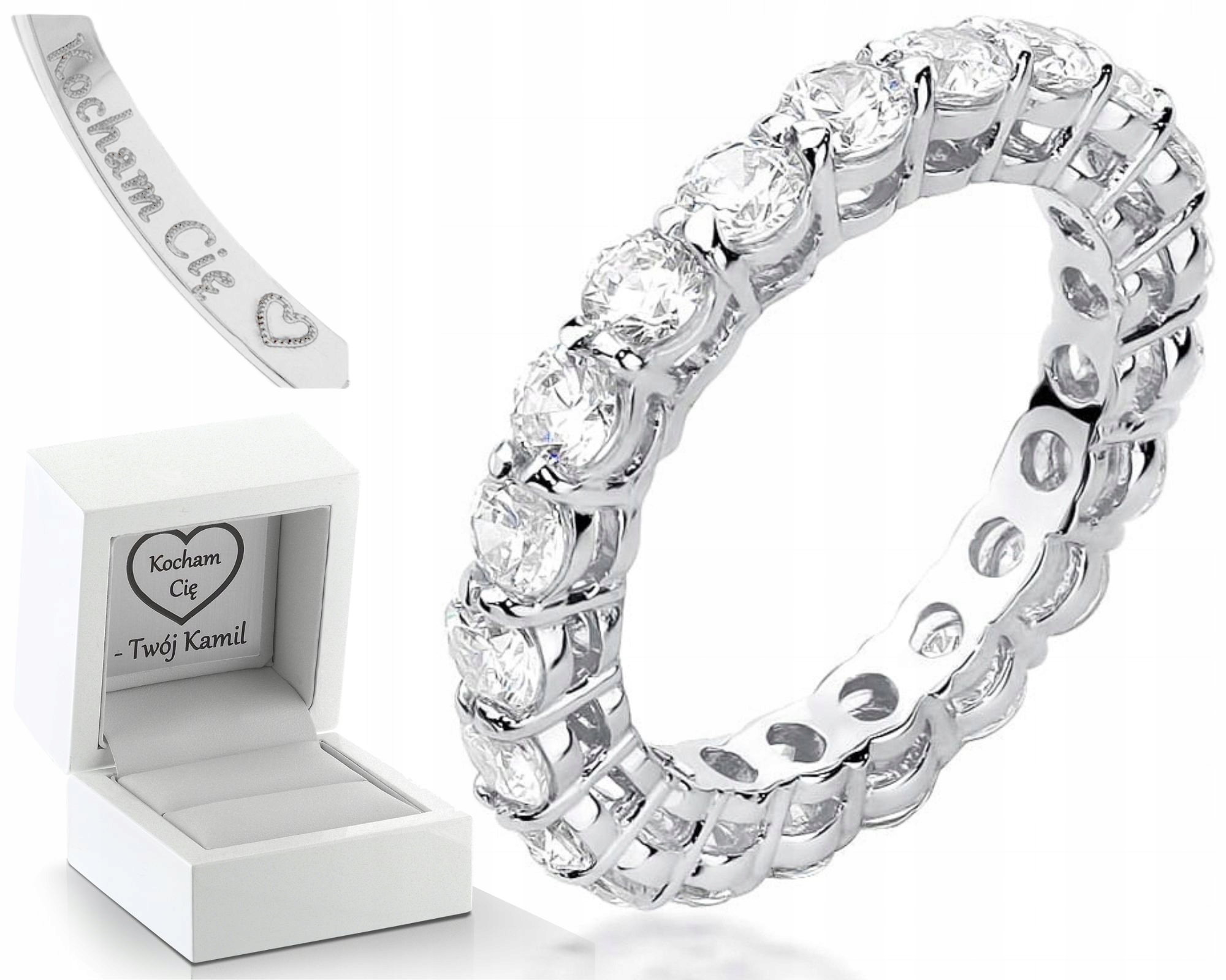 Snubní Prsten Z Bílého Zlata S Brilianty