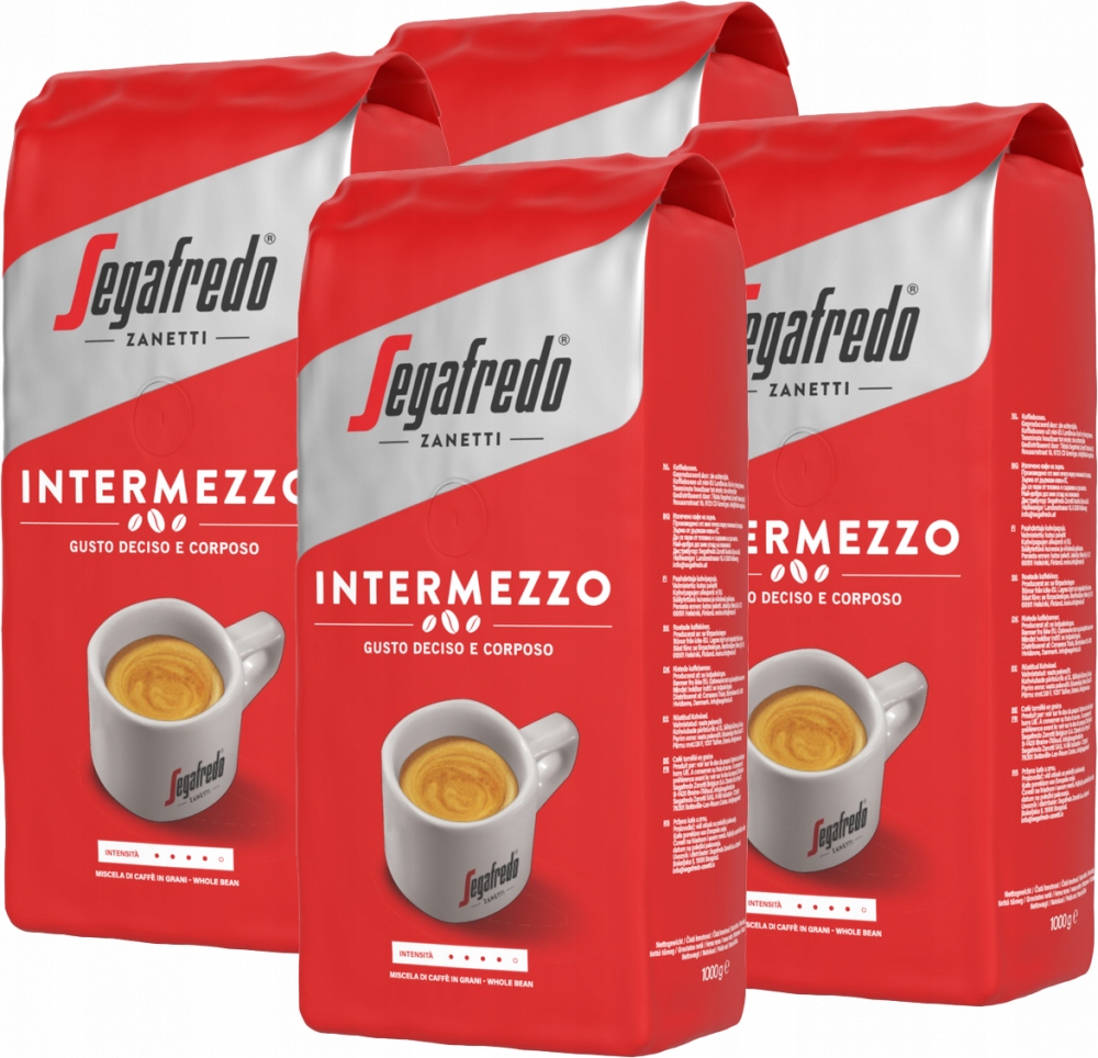 Segafredo 1kg Intermezzo kawa ziarnista x4