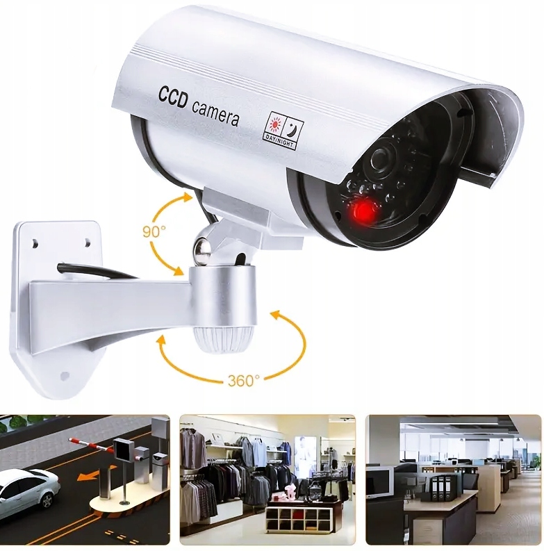 KAMERA ATRAPA IR LED MONITORING KAMERA ZEWNĘTRZNA ŚCIENNA Z DIODĄ MIGAJĄCA Marka Inna