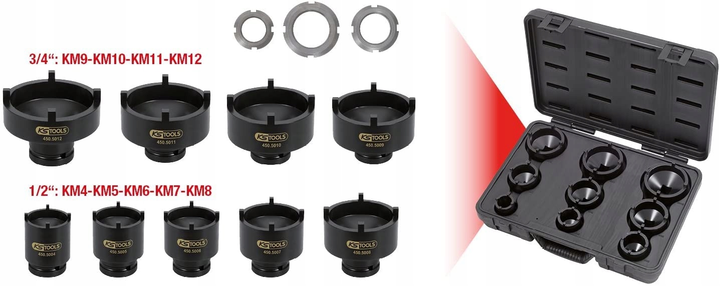 Ks Tools 450.5000 Zestaw klucz nasadowych do Marka KS Tools