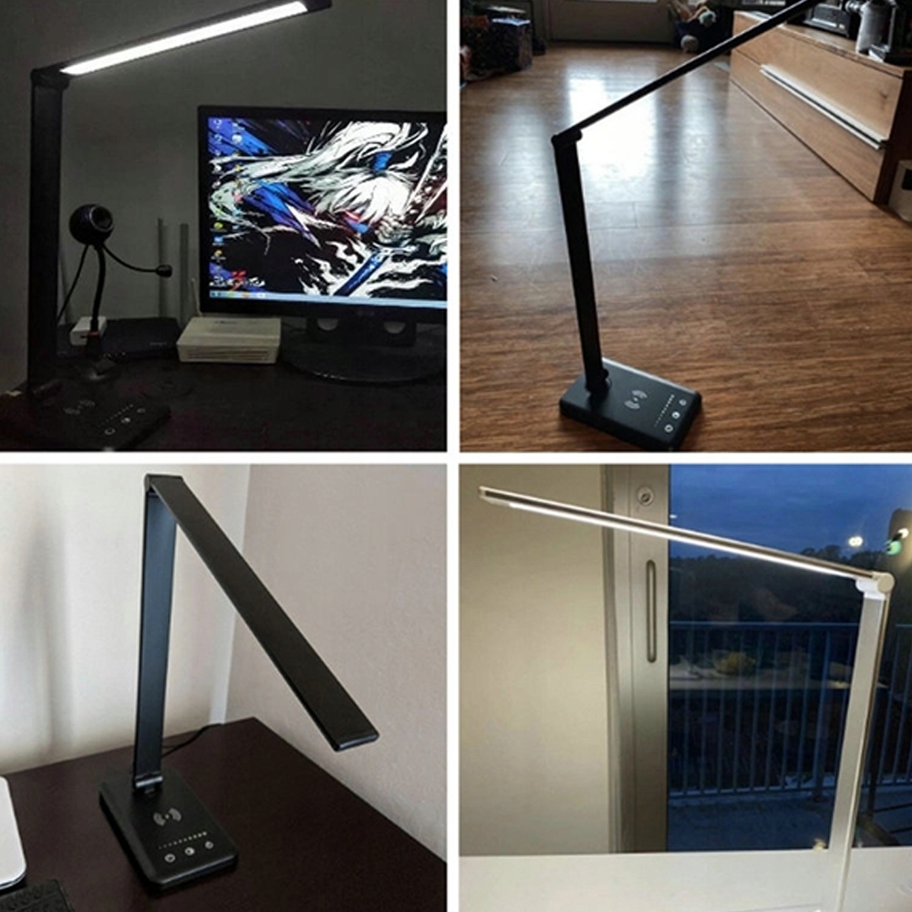 LAMPKA BIURKOWA SZKOLNA NA BIURKO 10W Z ŁADOWANIEM BEZPRZEWODOWYM Klasa efektywności energetycznej A