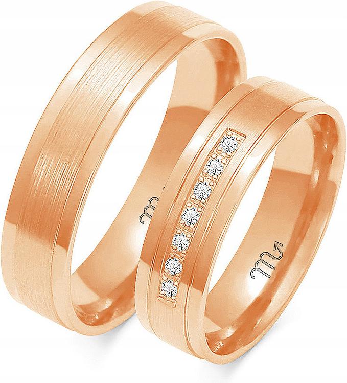 Zlatý snubní prsten moderní svatba 14k 585 vel. 35 36 37, dámská kolekce pro muže