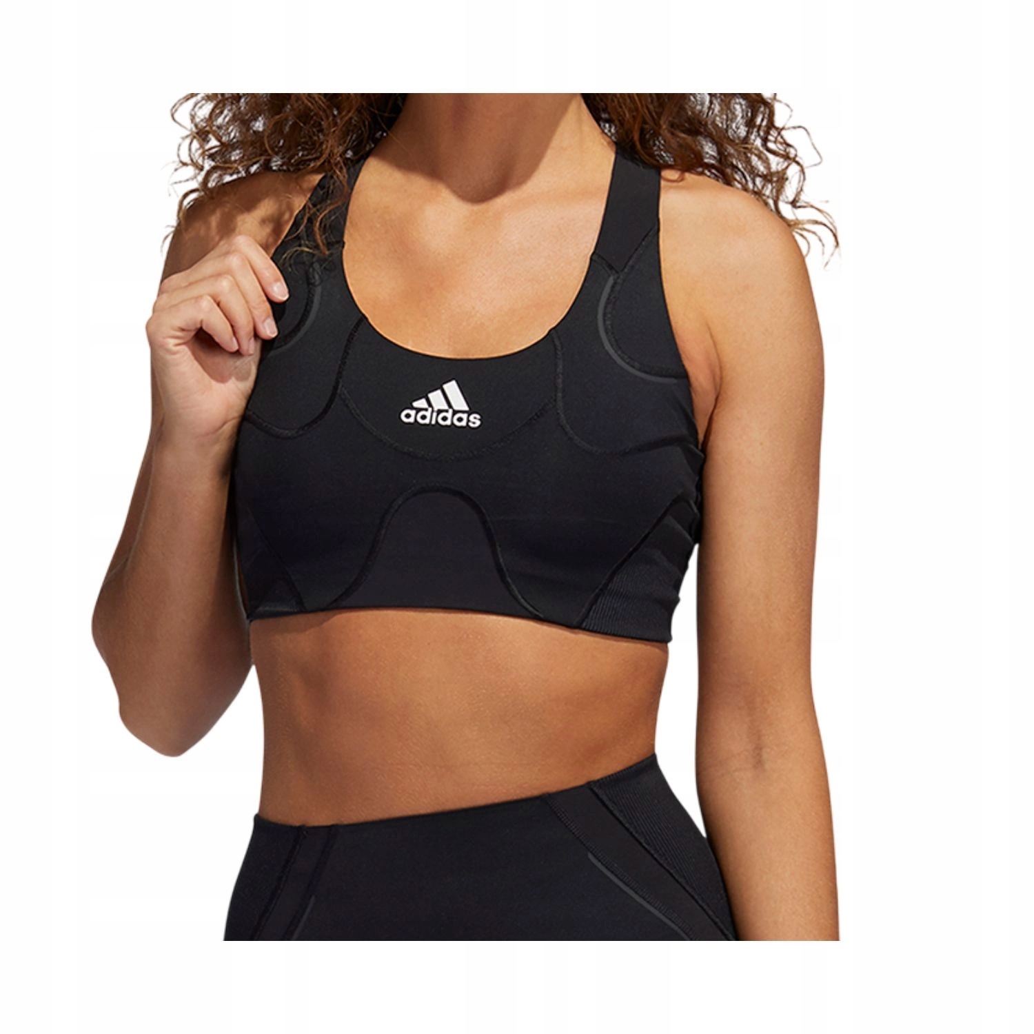 Top sportowy Adidas Tlrd Hiit biustonosz stanik treningowy czarny r. S