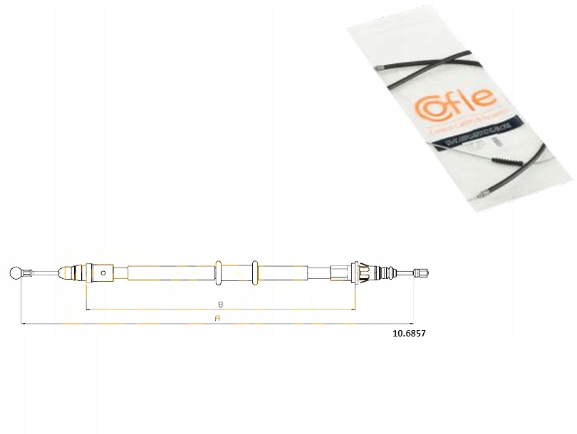 Cofle трос тормоза ручного renault