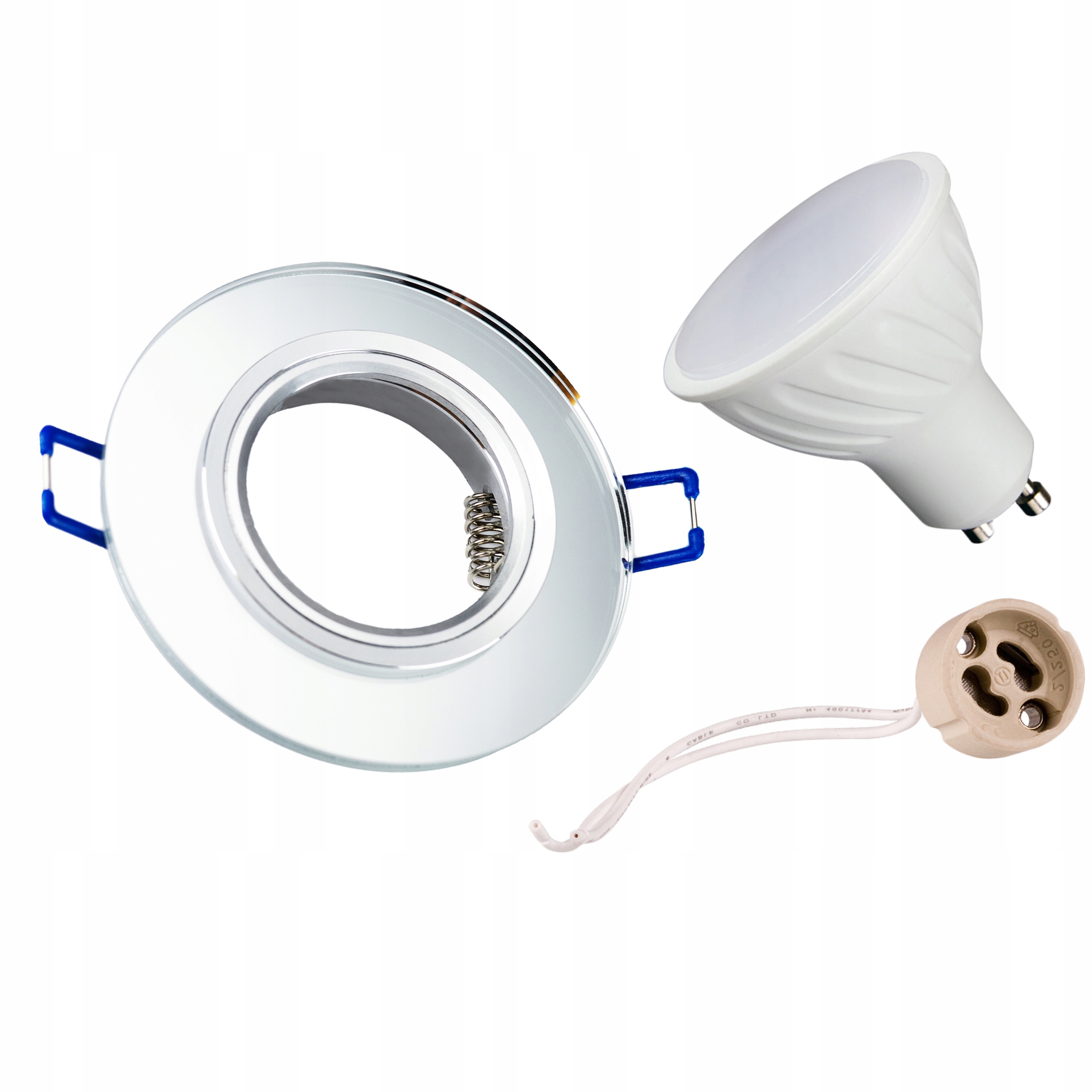 

Zestaw oprawa halogen Szklana okrąg Led GU10