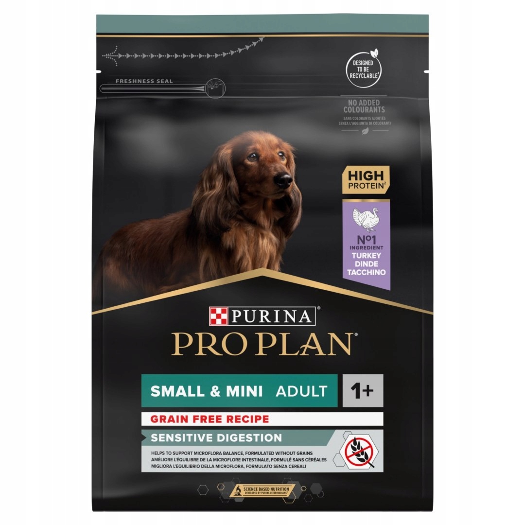 Levně Pro Plan Sensitive Digestion Small & Mini Adult Krůta 2,5 kg Purina Pro