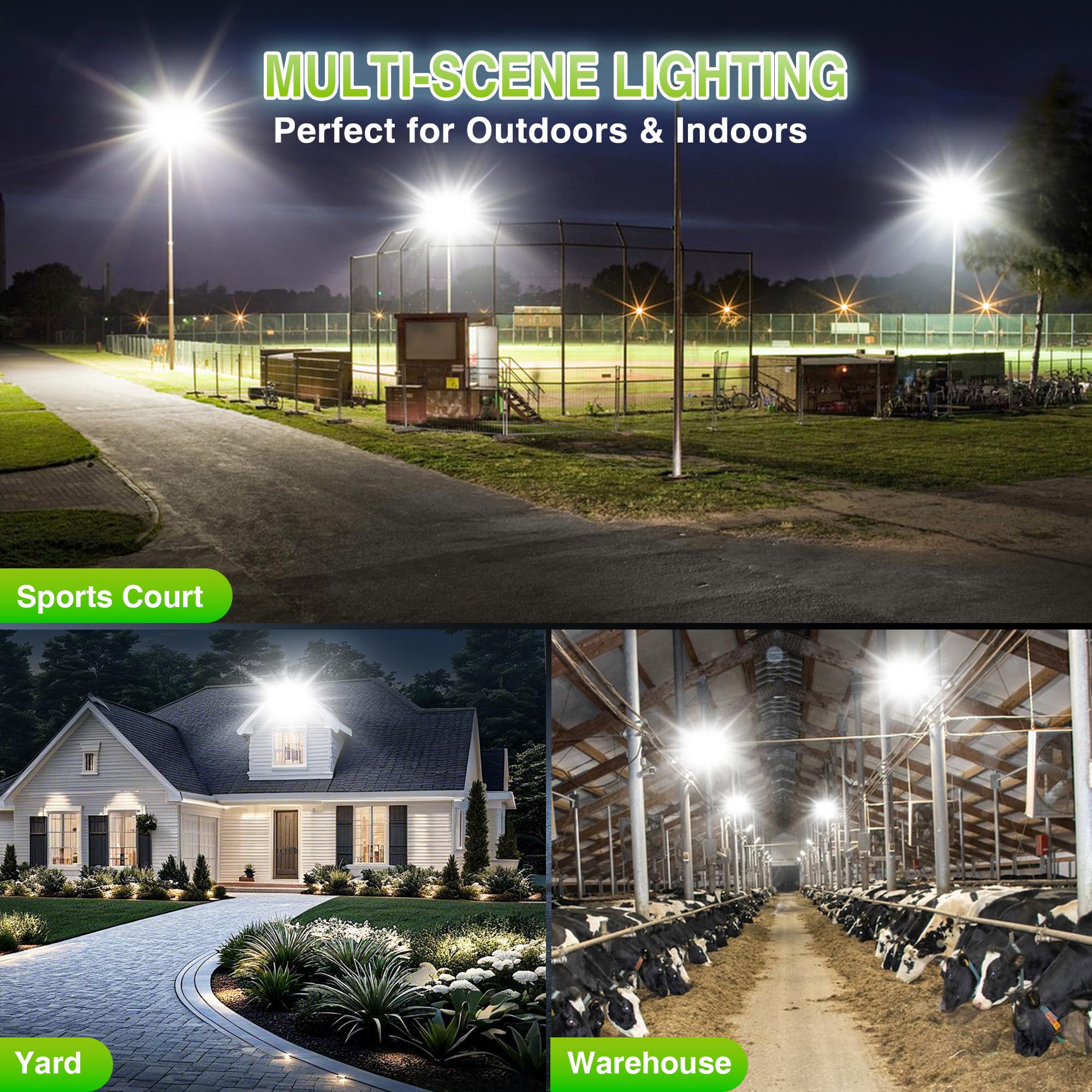 Naświetlacz LED 300W 30000lm 6000K IP66 Do Basenu Ogrodu Magazynu STASUN — miniatura 5