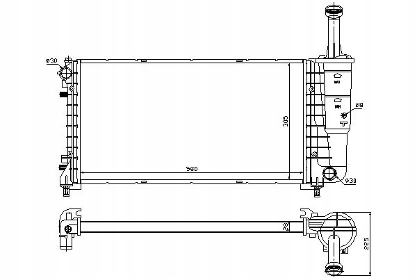 NISSENS CHŁODNICA SILNIKA FIAT IDEA