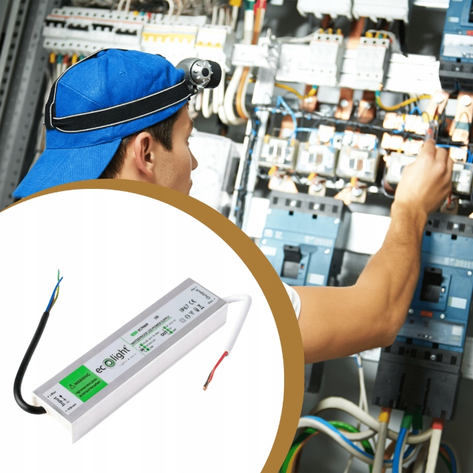 Zasilacz LED Hermetyczny Napięciowy IP67 60W 12V ECO LIGHT EC79609 Model Hermetyczny