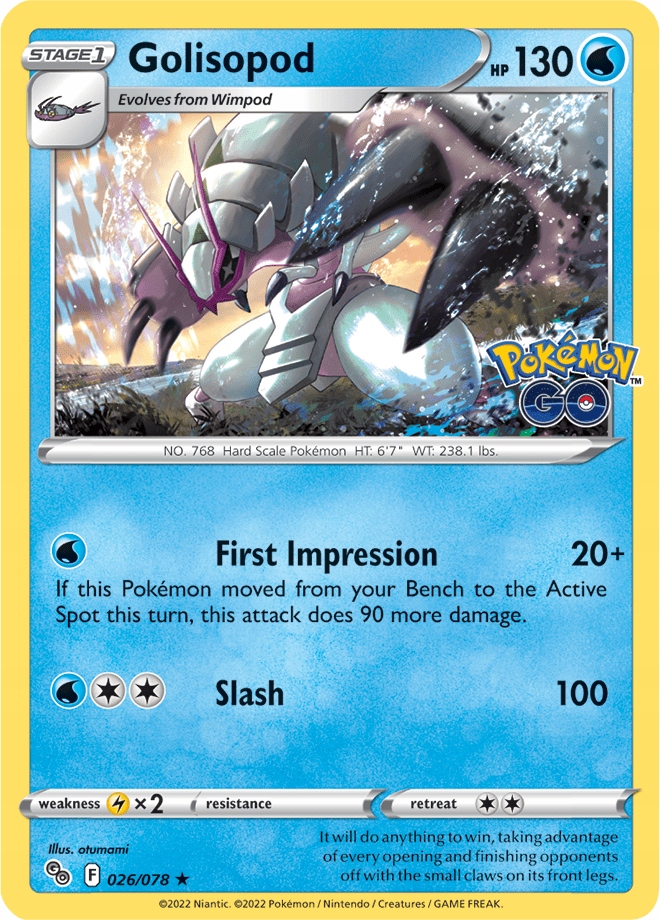 Oryginalna Karta Pokemon Golisopod (pgo 026)