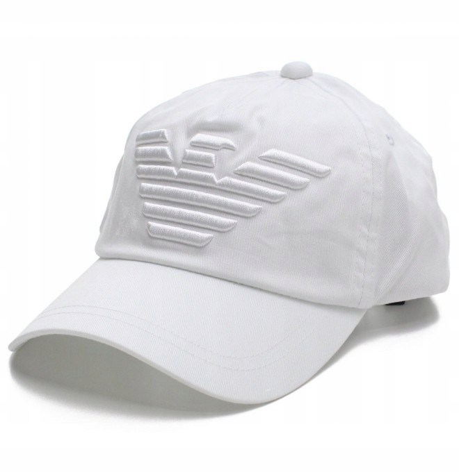 Emporio Armani efektní kšiltovka baseballová bílá