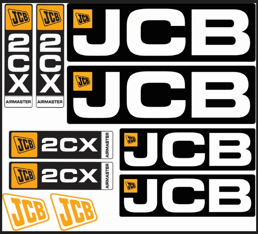 nálepka, logo na kapotě bagr Jcb 2CX airmaster