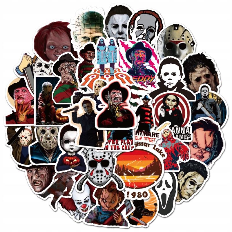 

Horror MIX Naklejki Na Laptop Wodoodporne 50 szt