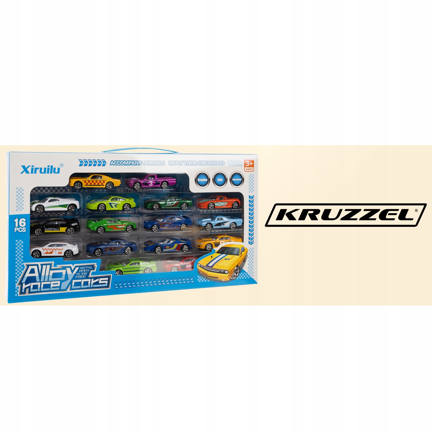 ZESTAW SAMOCHODZIKÓW AUTKA SAMOCHODY METALOWE RESORAKI DLA DZIECI 16 SZTUK Płeć chłopcy dziewczynki unisex