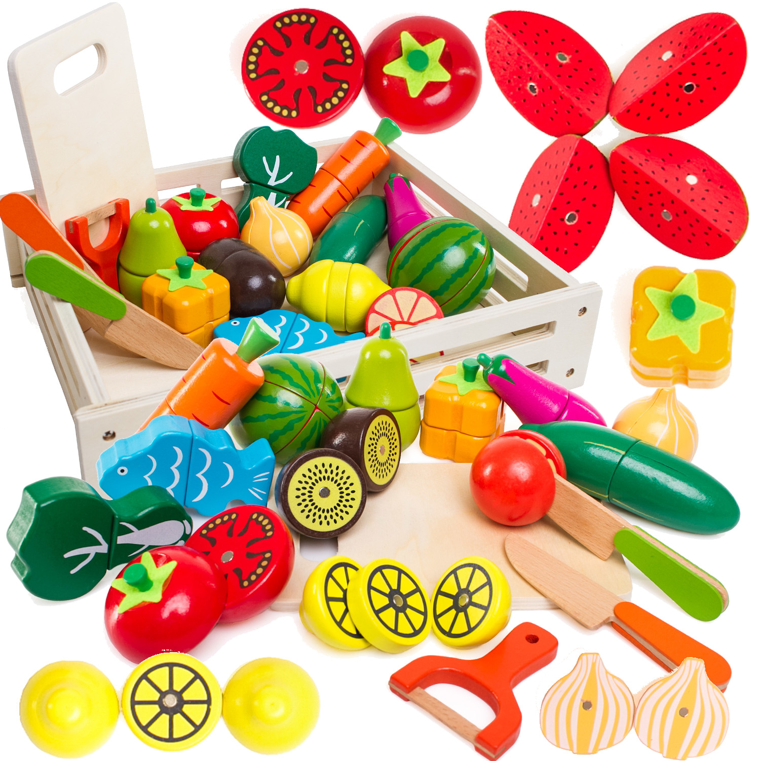 

Drewniane Warzywa Owoce Do Krojenia na magnes