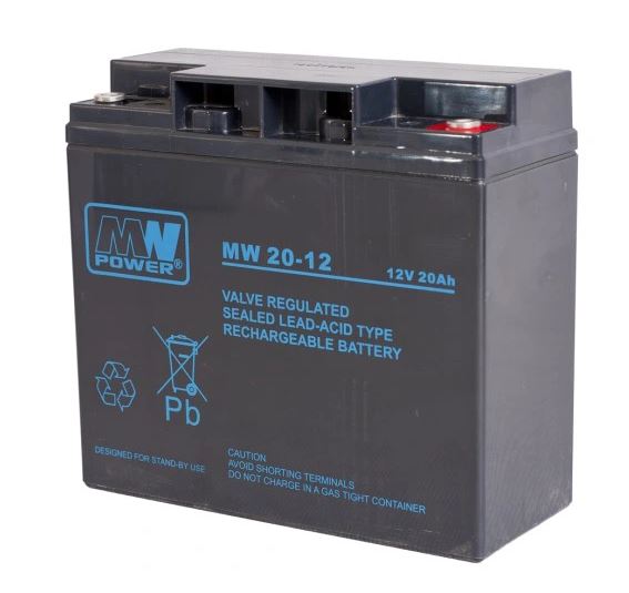 akumulátor Agm alarm, pokladňa, hračka, Ups 12V/20Ah Mw 20-12