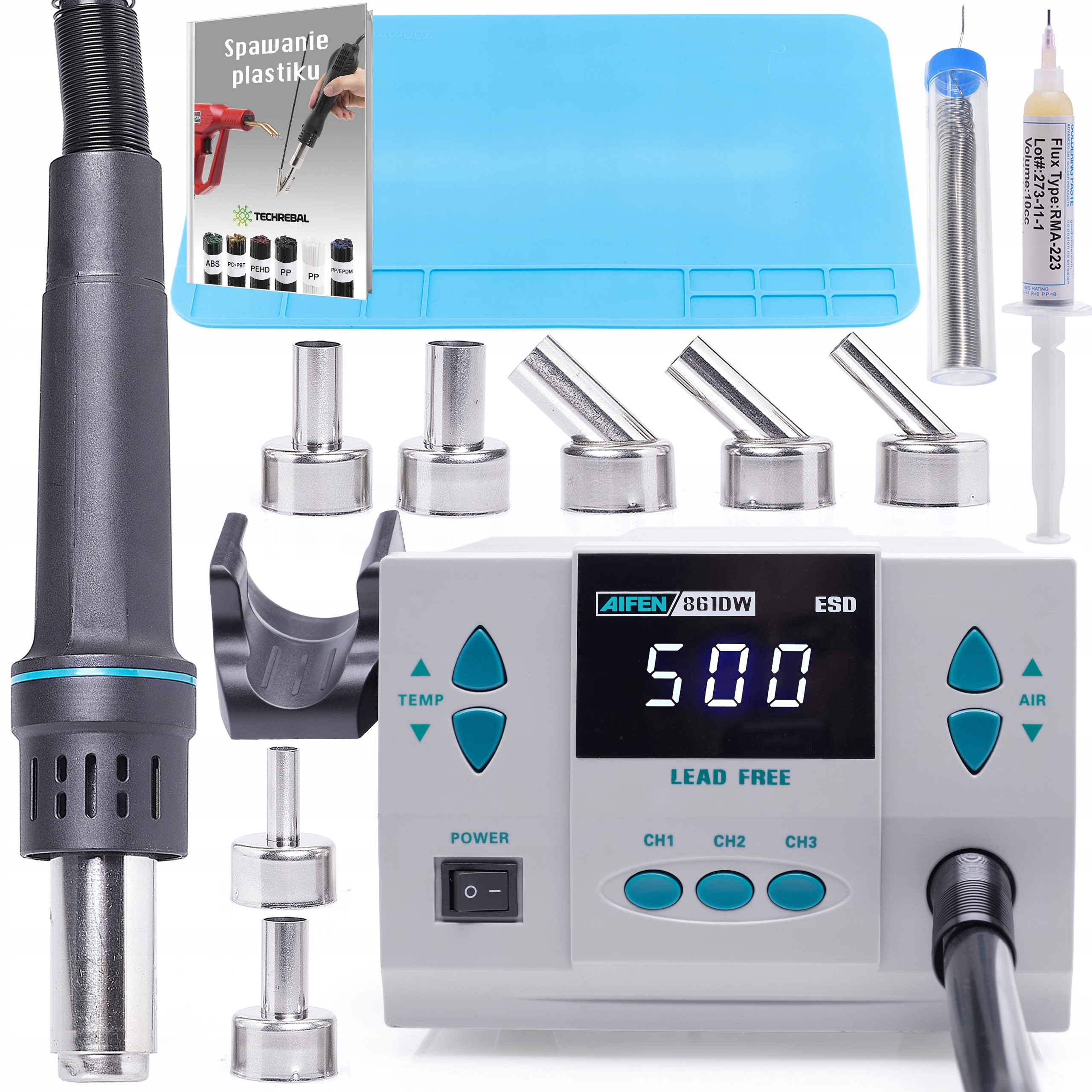 Stacja Lutownicza Na Gorące Powietrze Lutownica Aifen 861DW 1000W Hot Air