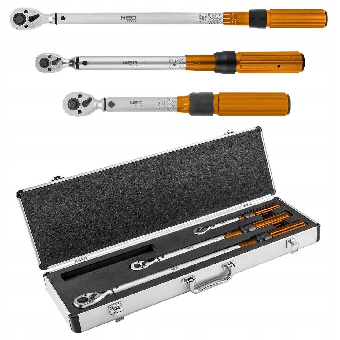 Sada dynamometrických kľúčov 1/4 3/8 1/2 Neo
