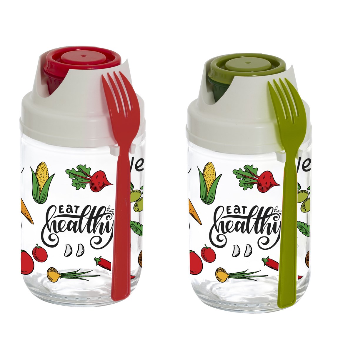 

Pojemnik na sałatkę musli Salad z widelcem 660 ml